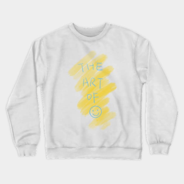 The Art of Smile, Smiley Face Crewneck Sweatshirt by thecolddots